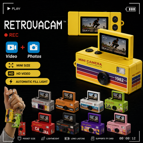 RETROVACAM™ – Mini Retro Camera (Film Your Life in 90s Style)