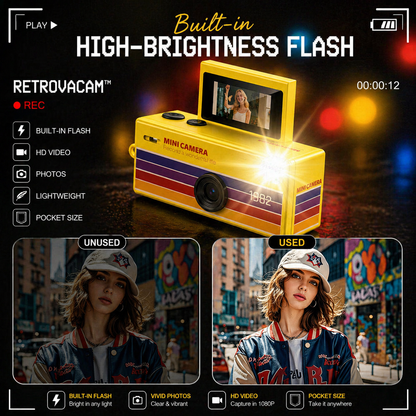 RETROVACAM™ – Mini Retro Camera (Film Your Life in 90s Style)